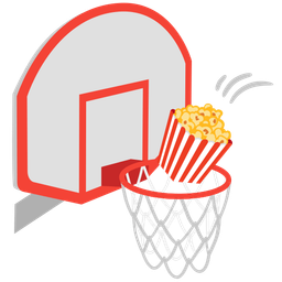 basketball and popcorn