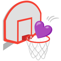 basketball and purple heart