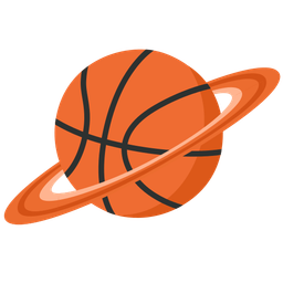 basketball and ringed planet