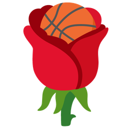 basketball and rose