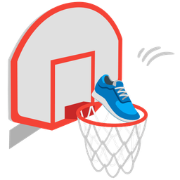 basketball and running shoe