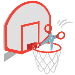 basketball and scissors