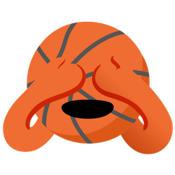 basketball and see-no-evil monkey