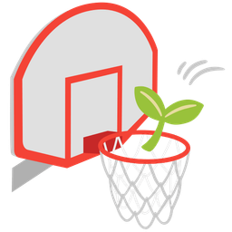 basketball and seedling