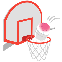 basketball and shaved ice