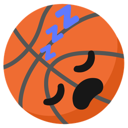 basketball and sleeping face
