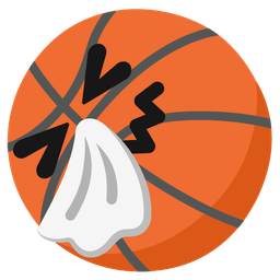 basketball and sneezing face