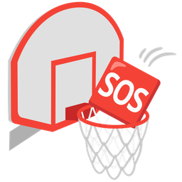 basketball and SOS button