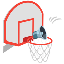 basketball and speaker low volume