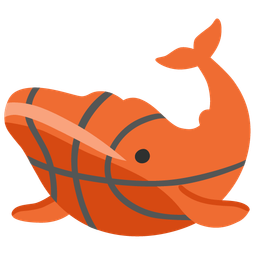 basketball and spouting whale