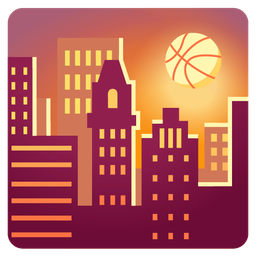 basketball and sunset