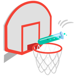 basketball and test tube