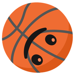 Basketball and Upside-down face