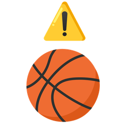 basketball and warning