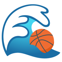 basketball and water wave