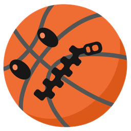 Basketball and Zipper-mouth face