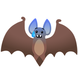 Bat and Anxious face with sweat