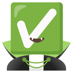 Bat and Check mark button