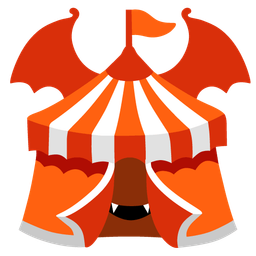 bat and circus tent
