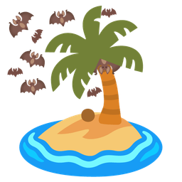 Bat and Desert island