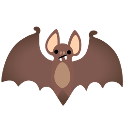 Bat and Face with diagonal mouth