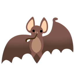 Bat and Face with open eyes and hand over mouth