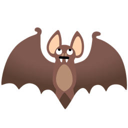 Bat and Face with rolling eyes