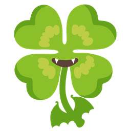 Bat and Four leaf clover
