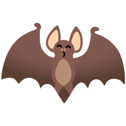 Bat and Kissing face with smiling eyes