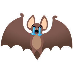 Bat and Loudly crying face