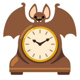Bat and Mantelpiece clock