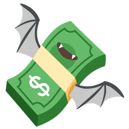 Bat and Money with wings