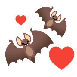 Bat and Revolving hearts