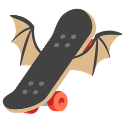 bat and skateboard