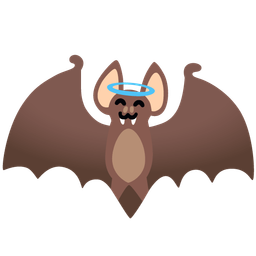 Bat and Smiling face with halo