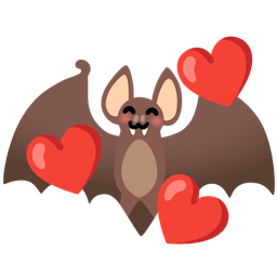 Bat and Smiling face with hearts