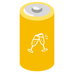 battery and clinking glasses