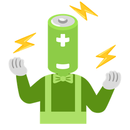 battery and clown face