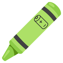 battery and crayon