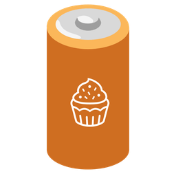 battery and cupcake