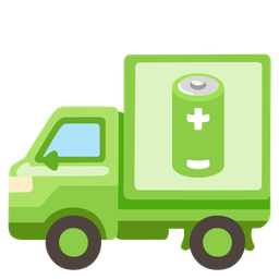battery and delivery truck