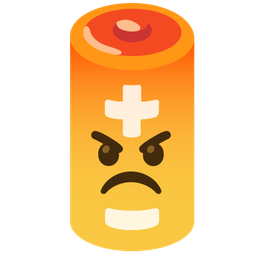 battery and enraged face