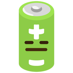 battery and expressionless face