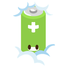 battery and face in clouds