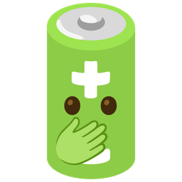 battery and face with open eyes and hand over mouth