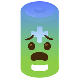 battery and fearful face