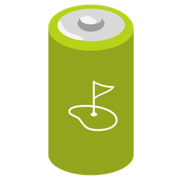 battery and flag in hole