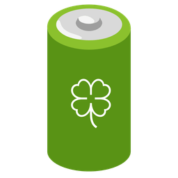battery and four leaf clover