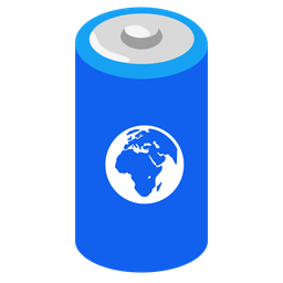 battery and globe showing Europe-Africa