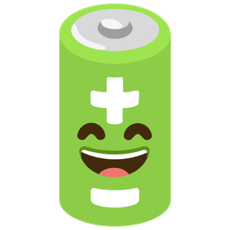 Battery and Grinning face with smiling eyes